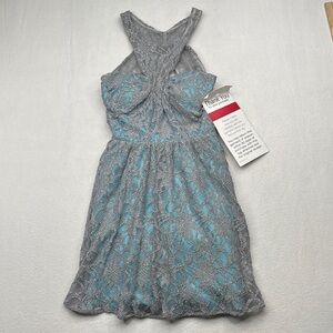 Hailey Logan for Adrianna Papel size 1 / 2 Halter Fit Flare Backless Dress Prom